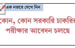 কোথায় কী চাকরির আবেদন অনলাইন বা অফলাইনে job application, govt job